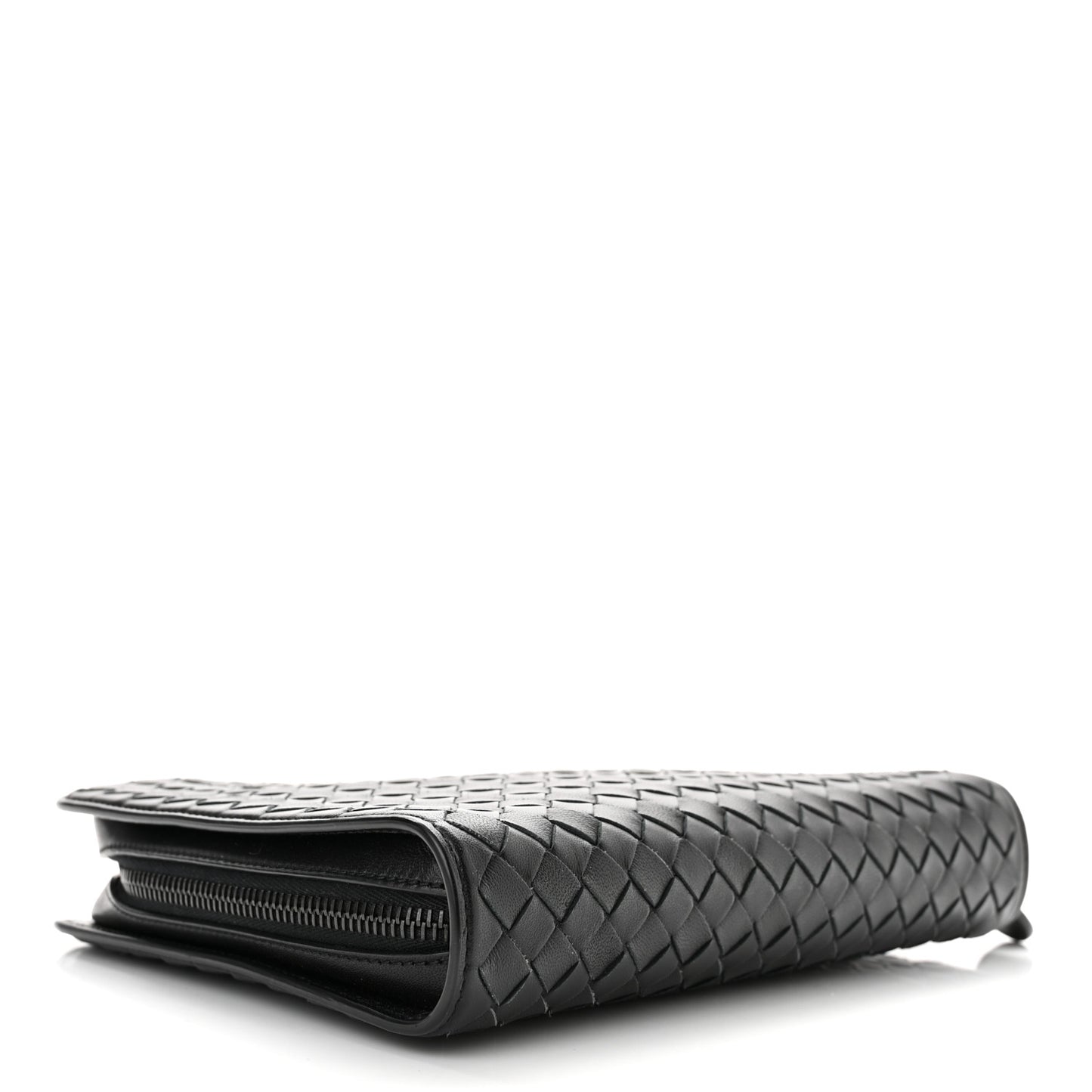 Nappa Intrecciato Chain Wallet Black