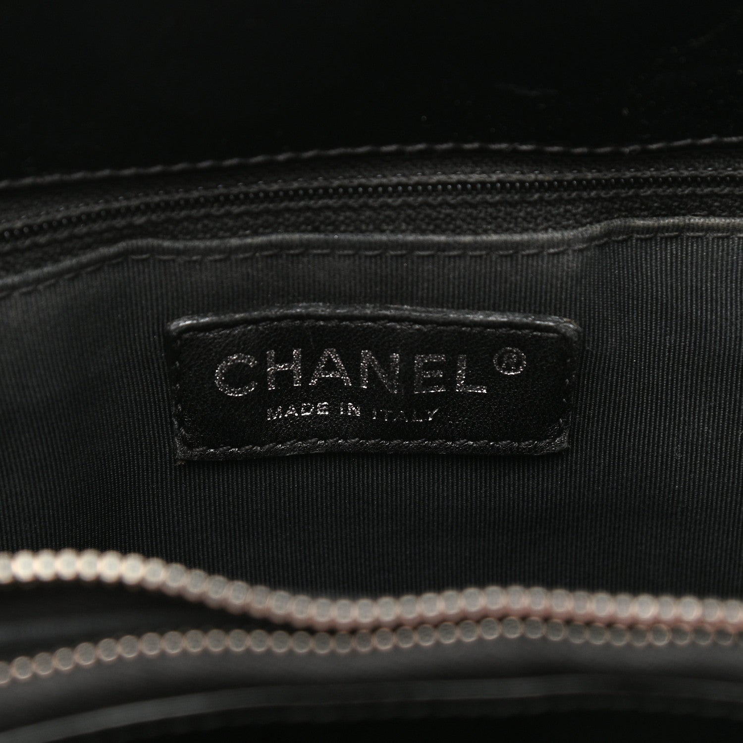 Chanel Patent Quilted Grand Shopping Tote GST Black 6 of 11