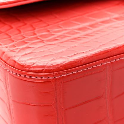 Chanel Alligator Gradient Medium Double Flap Red 11 of 13