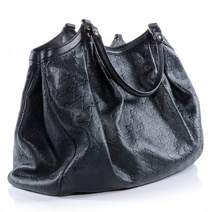 Gucci Guccissima Large Sukey Tote Black 3 of 8