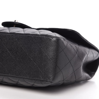 Chanel Caviar Quilted Jumbo Single Flap Black 8 of 11