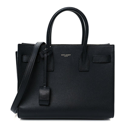 Saint Laurent Grained Calfskin Baby Sac De Jour Black 2 of 21
