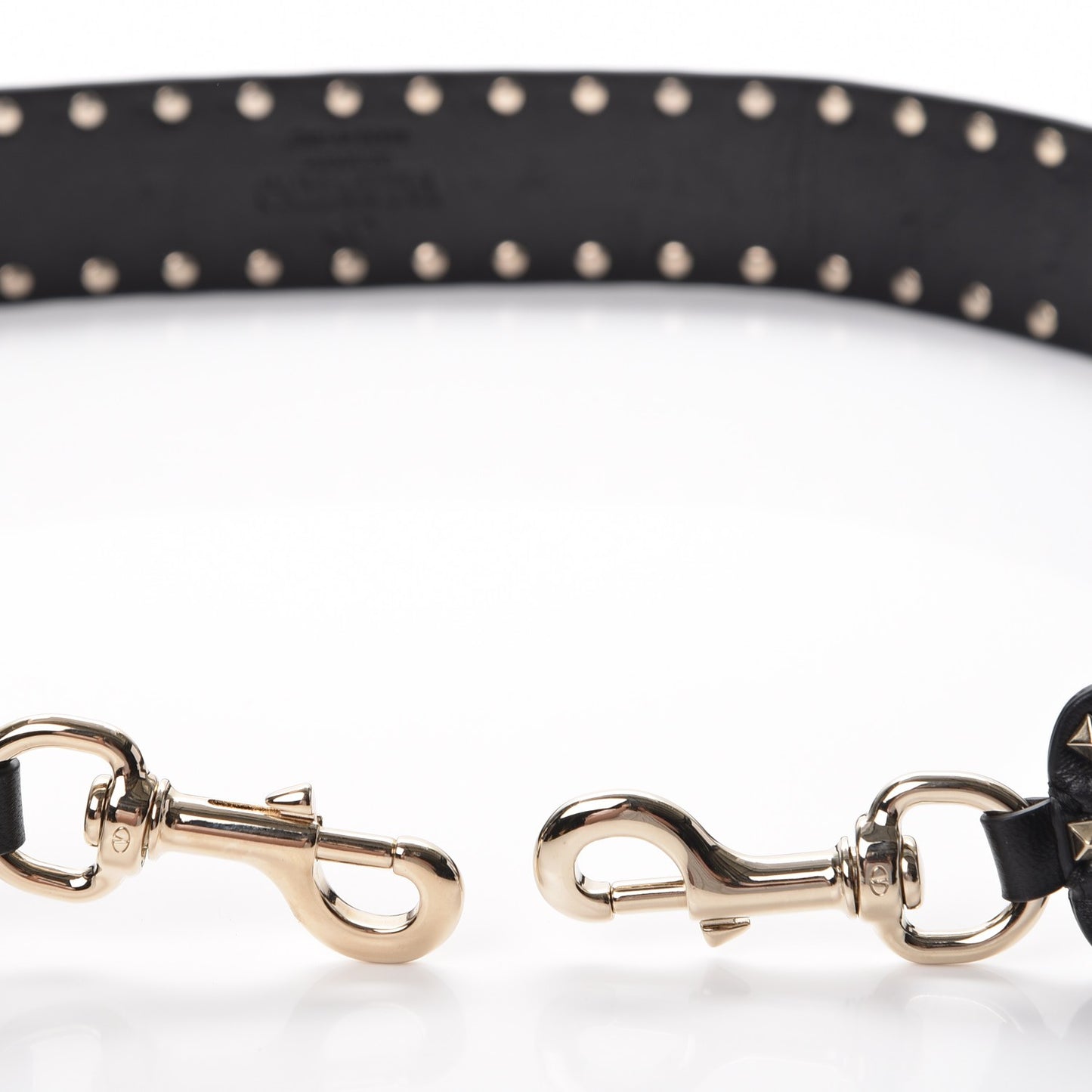 Lambskin Rockstud Spike Shoulder Strap Black