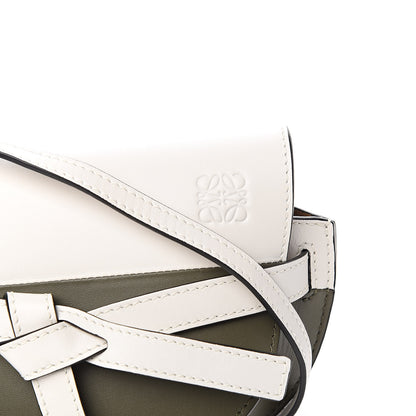 Loewe Calfskin Mini Gate Crossbody Bag Khaki Green Soft White 9 of 9