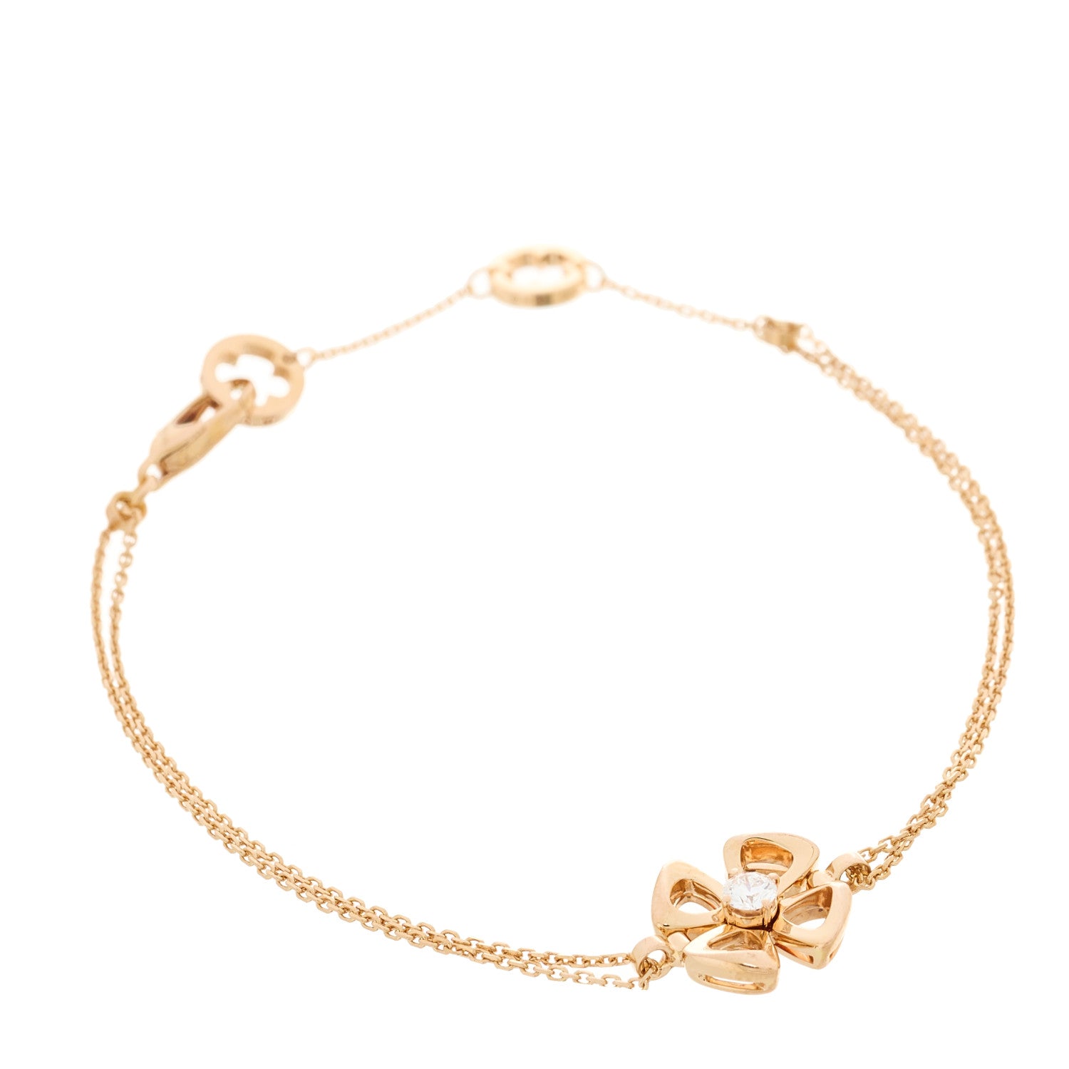 Bulgari 18K Rose Gold Diamond Fiorever Bracelet 1 of 7