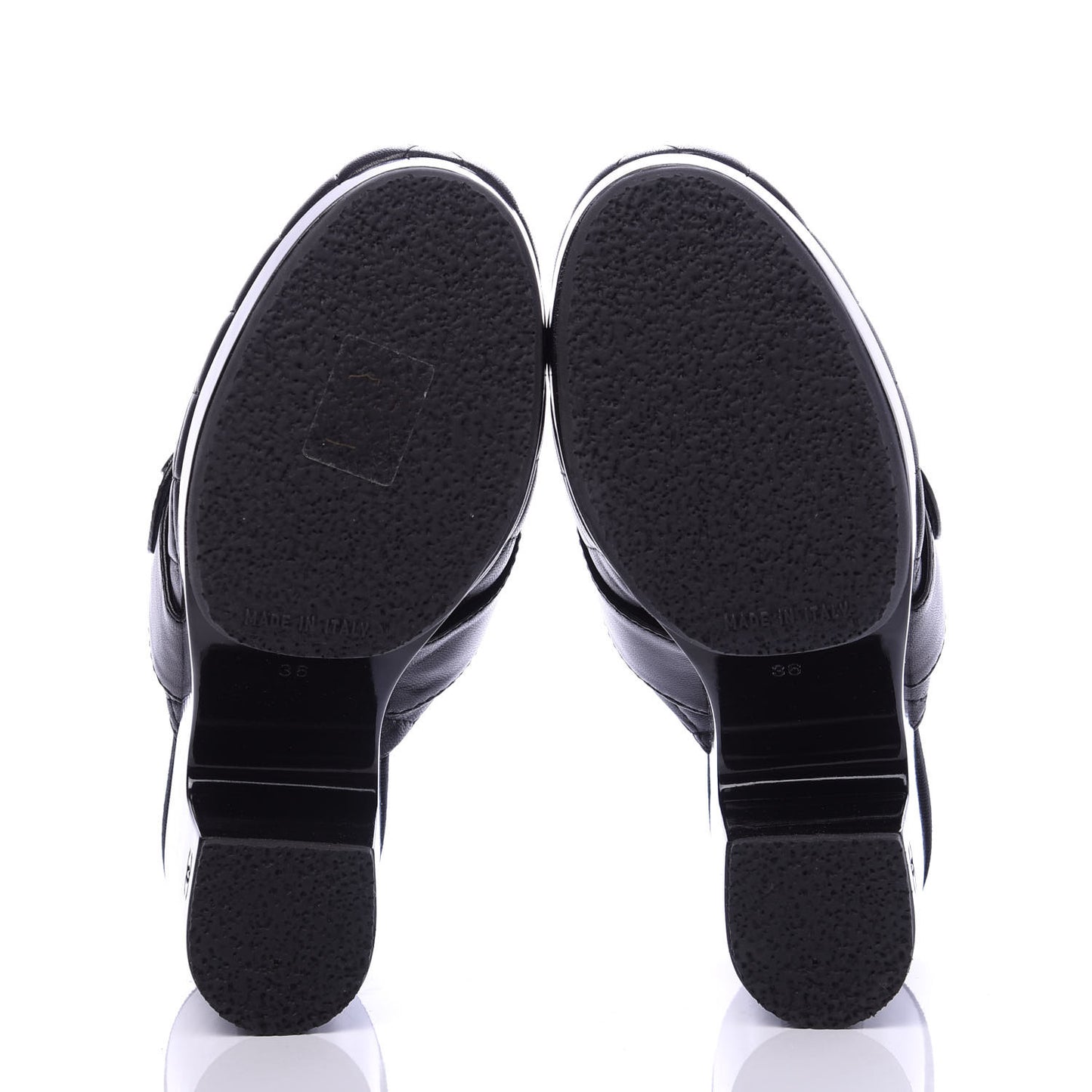 Lambskin Quilted CC Mules 36 Black