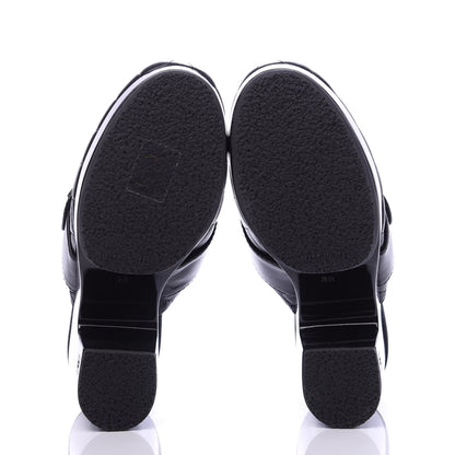 Chanel Lambskin Quilted CC Mules 36 Black 5 of 8