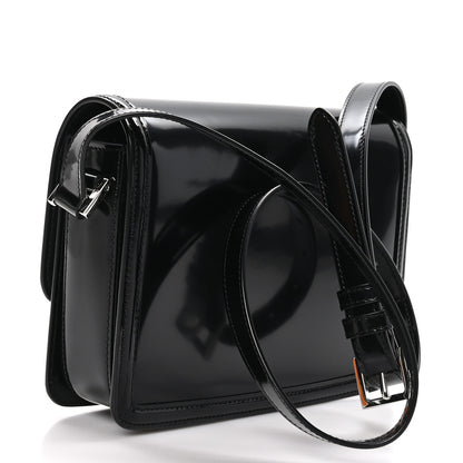 Saint Laurent Glazed Calfskin Monogram Medium Solferino Satchel Black 3 of 10