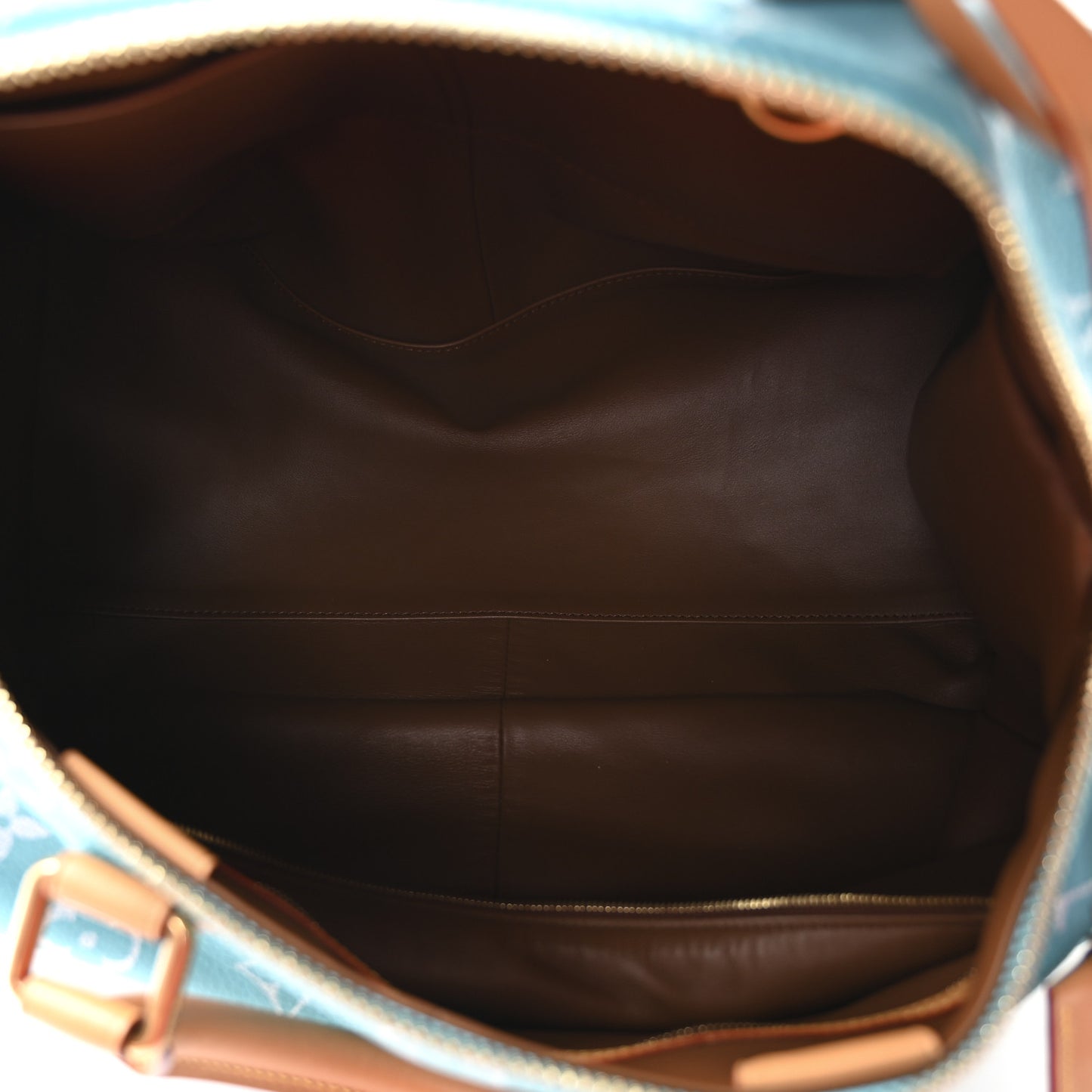Calfskin Monogram Speedy P9 Bandouliere 40 Turquoise