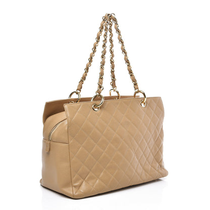 Chanel Caviar Quilted Grand Timeless Tote GTT Beige 2 of 11