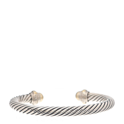 David Yurman Sterling Silver 14K Yellow Gold 7mm Cable Classics Bracelet 3 of 5