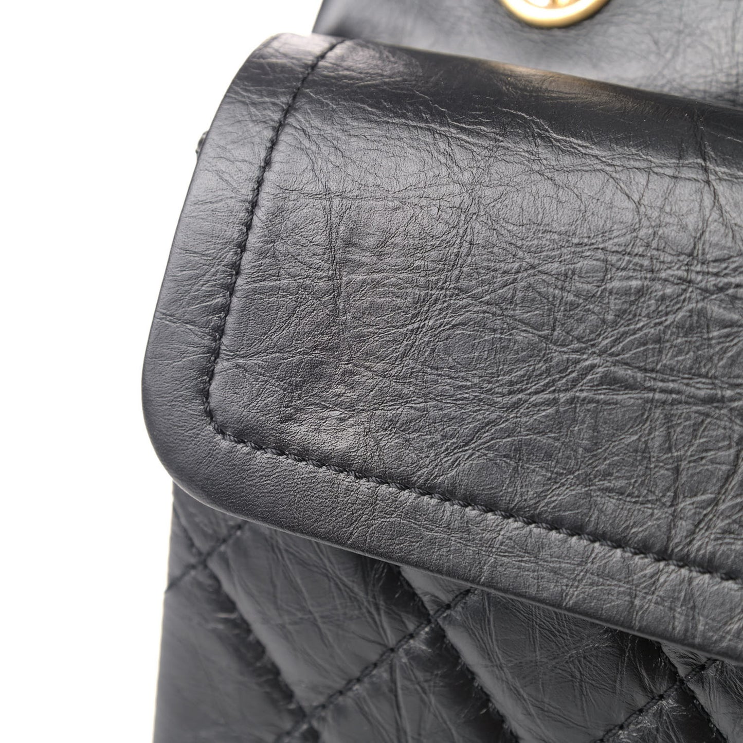 Aged Calfskin Quilted 2.55 Reissue 226 Flap Black