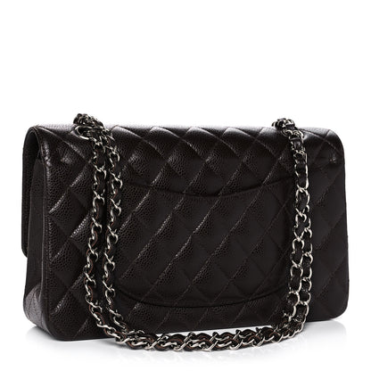 Chanel Caviar Quilted Medium Double Flap Dark Brown 3 of 11