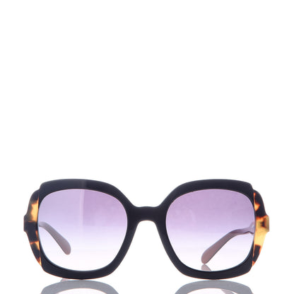 Prada Tortoise Shell Round Sunglasses SPR 16U Black 2 of 7