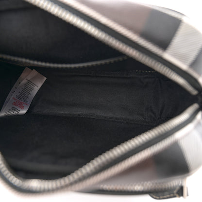 Burberry E-Canvas Calfskin Geometric Check Paddy Messenger Dark Birch Brown White 5 of 14