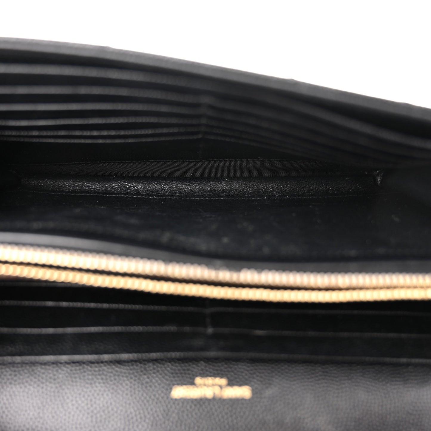 Grain De Poudre Matelasse Chevron Monogram Chain Wallet Black