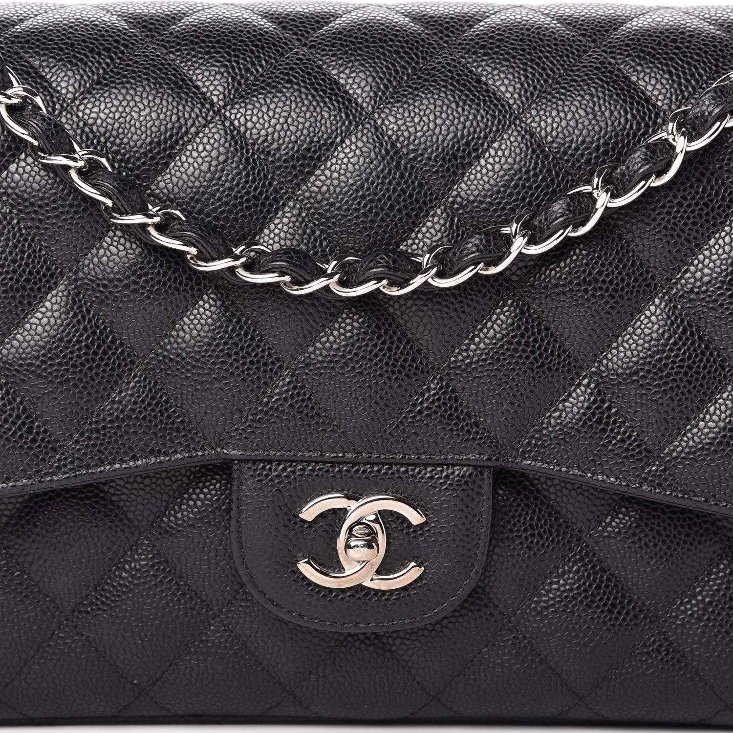 Chanel Caviar Quilted Jumbo Double Flap Black 10 of 11
