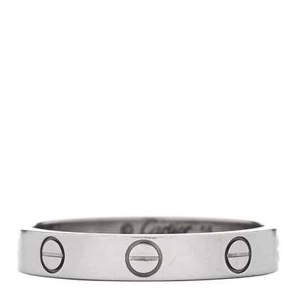 Cartier 18K White Gold 3.5mm LOVE Wedding Band Ring 58 8.25 1 of 5