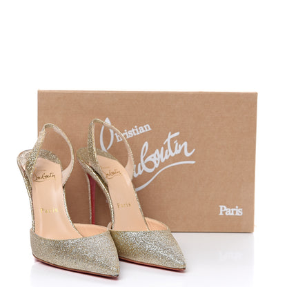 Christian Louboutin Glitter Ever 100 Pumps 38 Platine 12 of 12