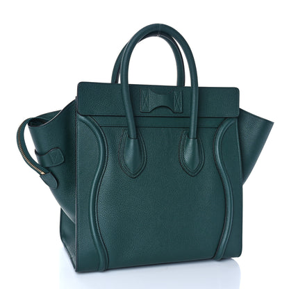 Celine Drummed Calfskin Mini Luggage Amazone 2 of 8