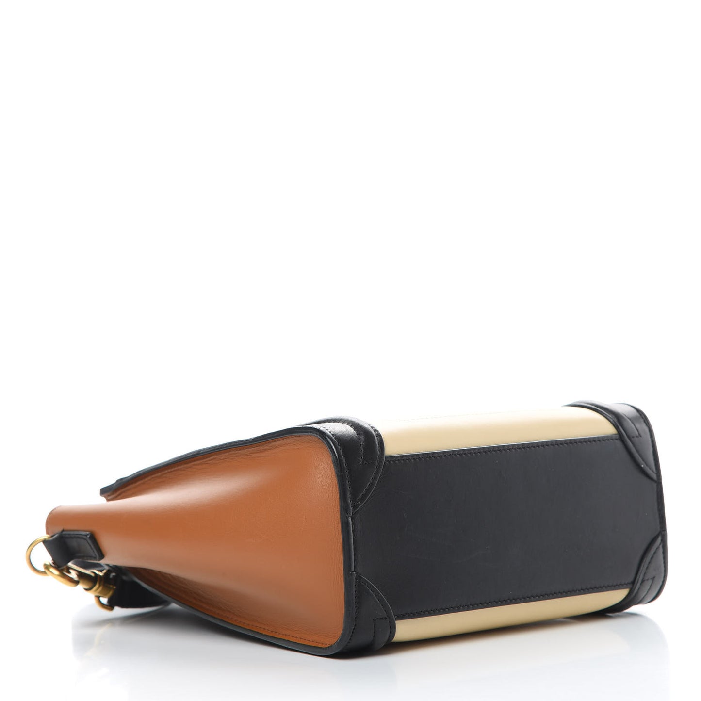 Satin Calfskin Nano Tri-Color Luggage Seashell