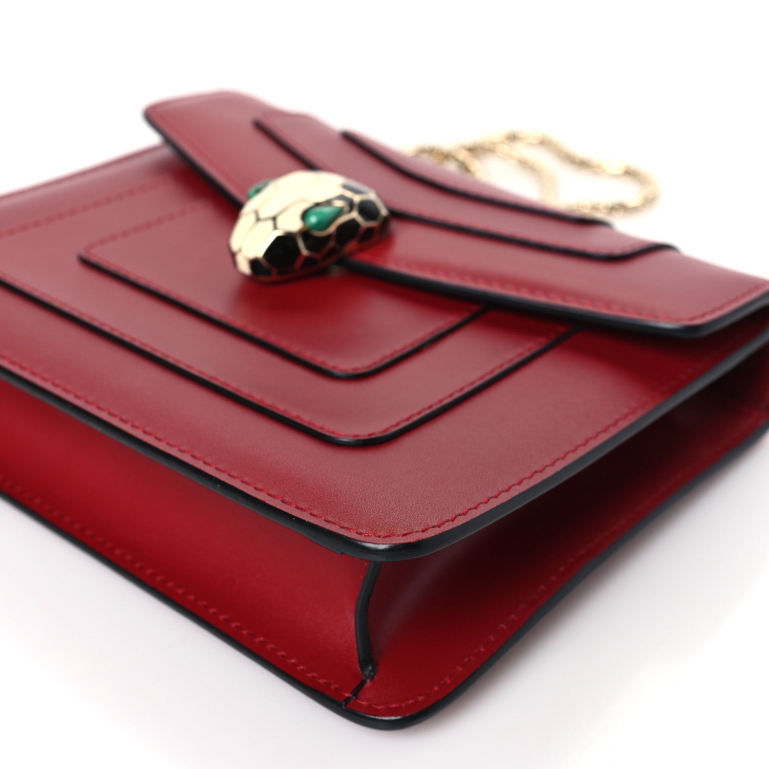 Bulgari Calfskin Serpenti Forever Crossbody Bag Red 8 of 8