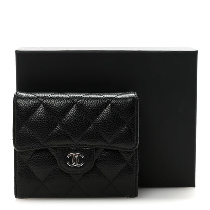 Chanel Caviar Quilted Compact Flap Wallet Black 9 of 9