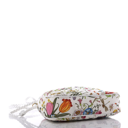Gucci Canvas Flora Floral Trapuntata Small Zumi Dome Shoulder Bag White 3 of 9