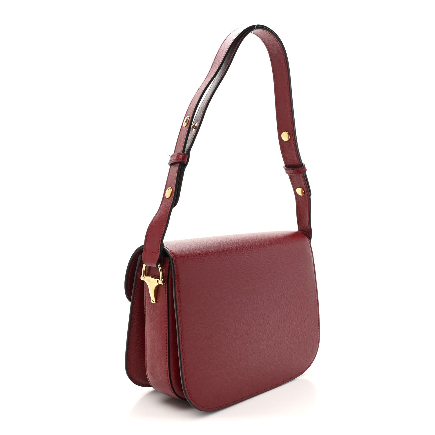 Gucci Azalea Calfskin Horsebit 1955 Shoulder Bag New Cherry Red 3 of 14