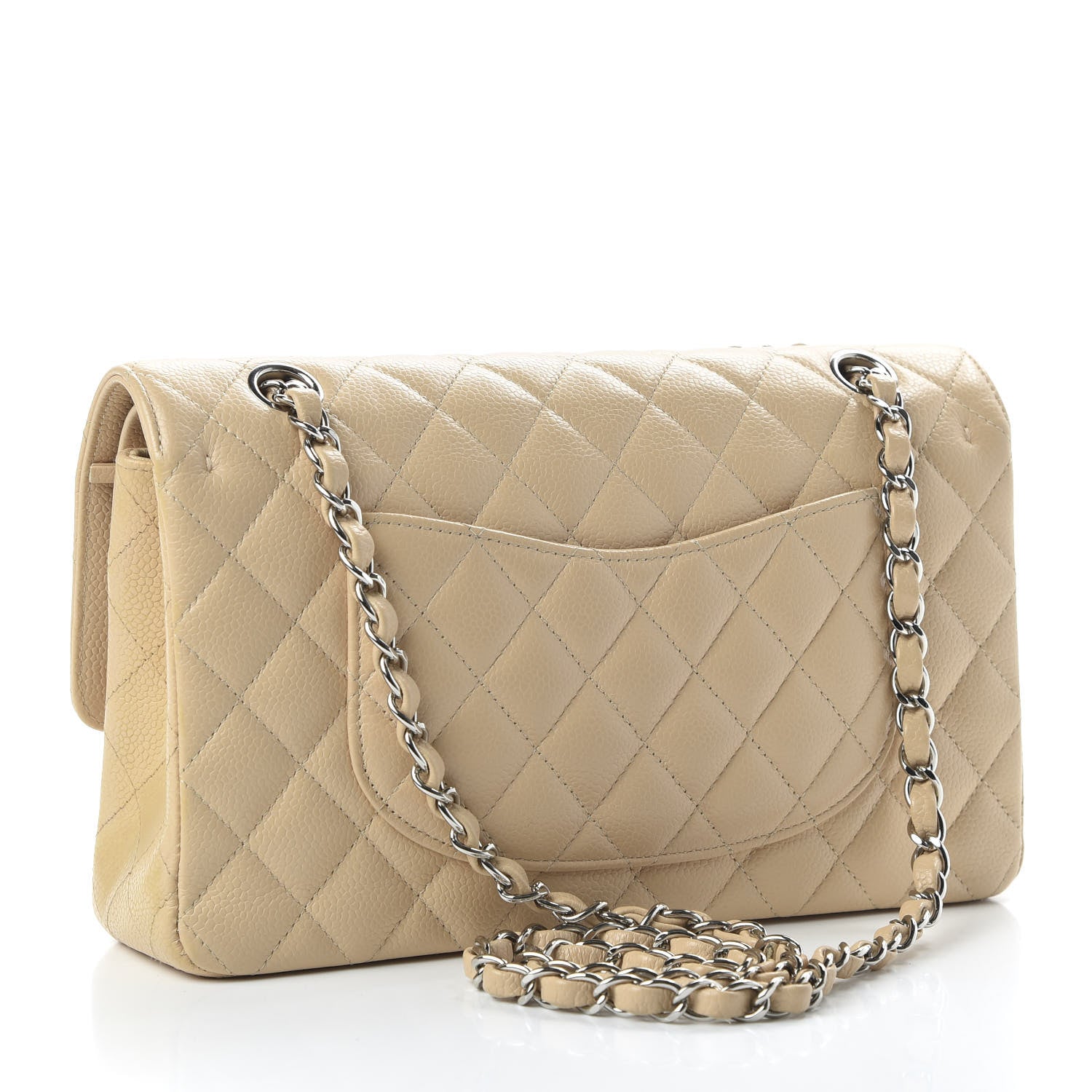 Chanel Caviar Quilted Medium Double Flap Beige 3 of 10