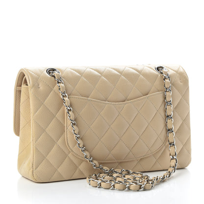 Chanel Caviar Quilted Medium Double Flap Beige 3 of 10
