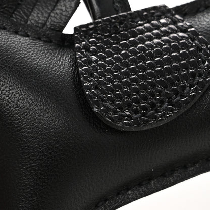 Hermes Milo Lambskin Lizard Touch Grigri Rodeo Horse Bag Charm PM So Black 4 of 5