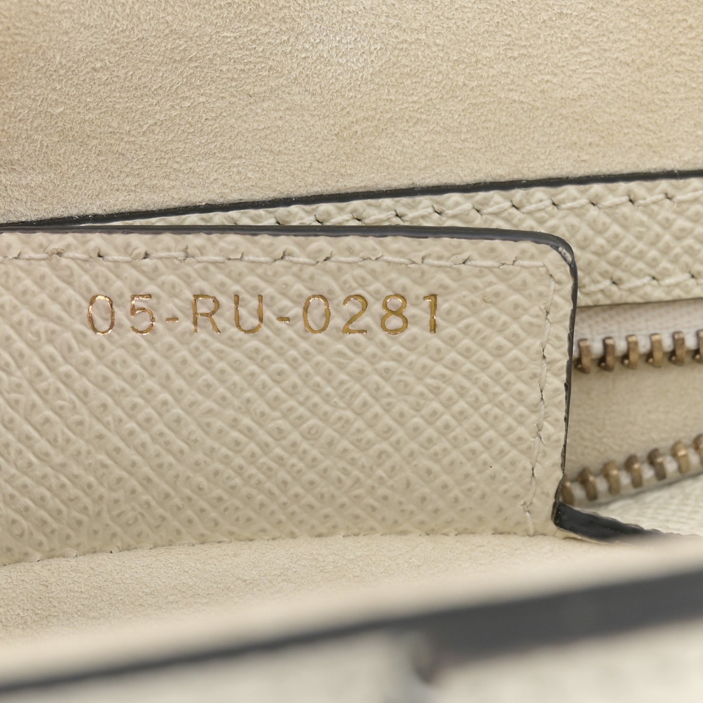Grained Calfskin Saddle Bag White