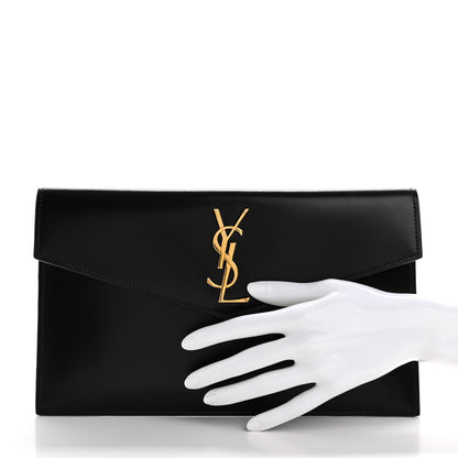 Saint Laurent Smooth Shiny Calfskin Uptown Pouch Black 2 of 8