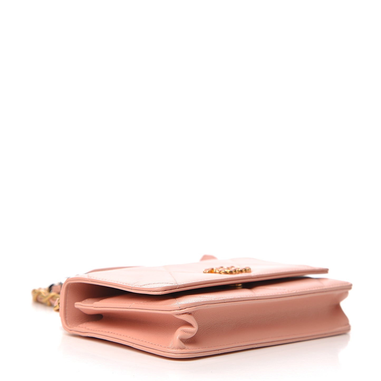 Goatskin Quilted 19 Wallet On Chain WOC Rose Clair