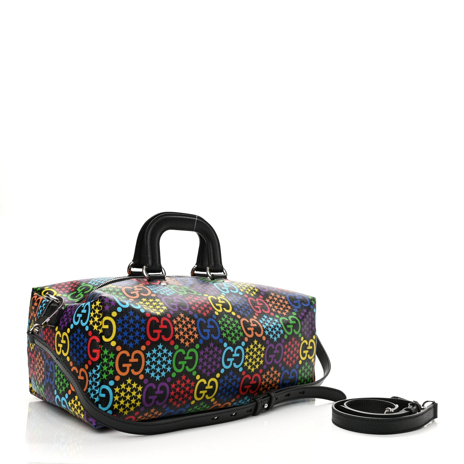 Gucci GG Supreme Monogram Psychedelic Duffle Backpack Black Multicolor 3 of 14