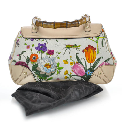 Gucci Floral Flora Bamboo Handle Bag 3 of 10