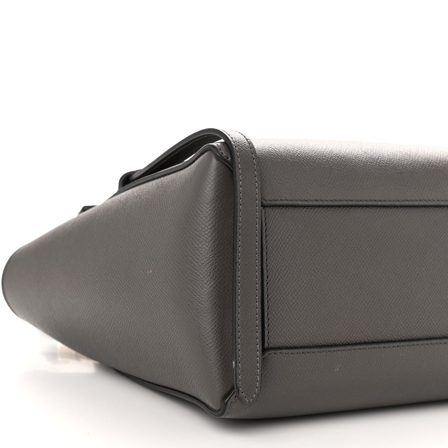 Grained Calfskin Micro Belt Bag Grey