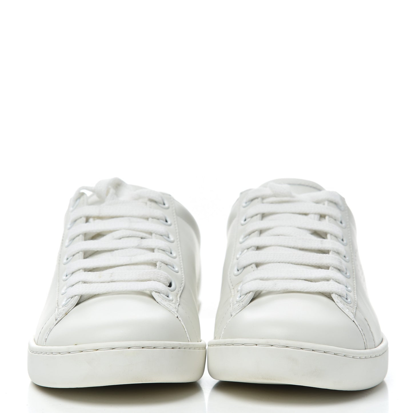 Calfskin Interlocking G Perforated Womens Ace Sneakers 35 White Wild Rose