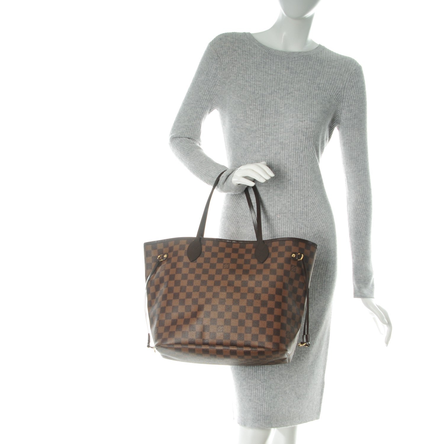 Louis Vuitton Damier Ebene Neo Neverfull MM Rose Ballerine 2 of 8