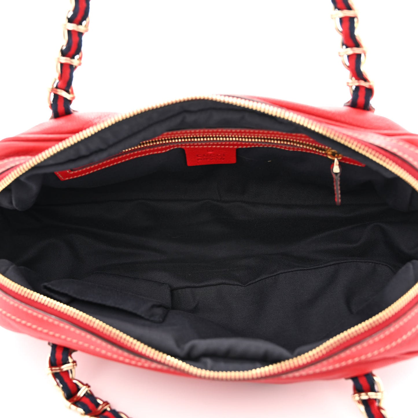 Goatskin Small Capri Bowler Red
