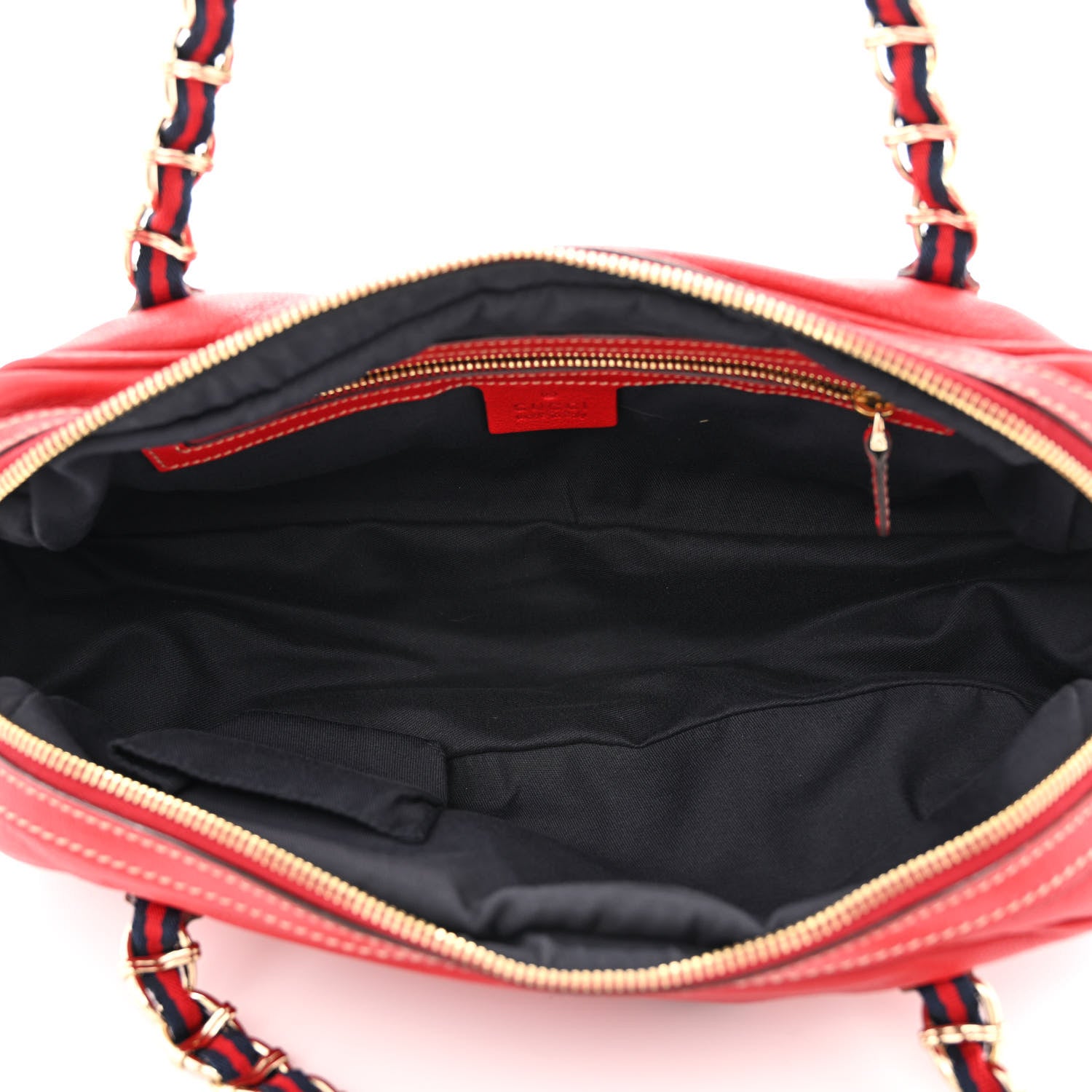 Gucci Goatskin Small Capri Bowler Red 5 of 10