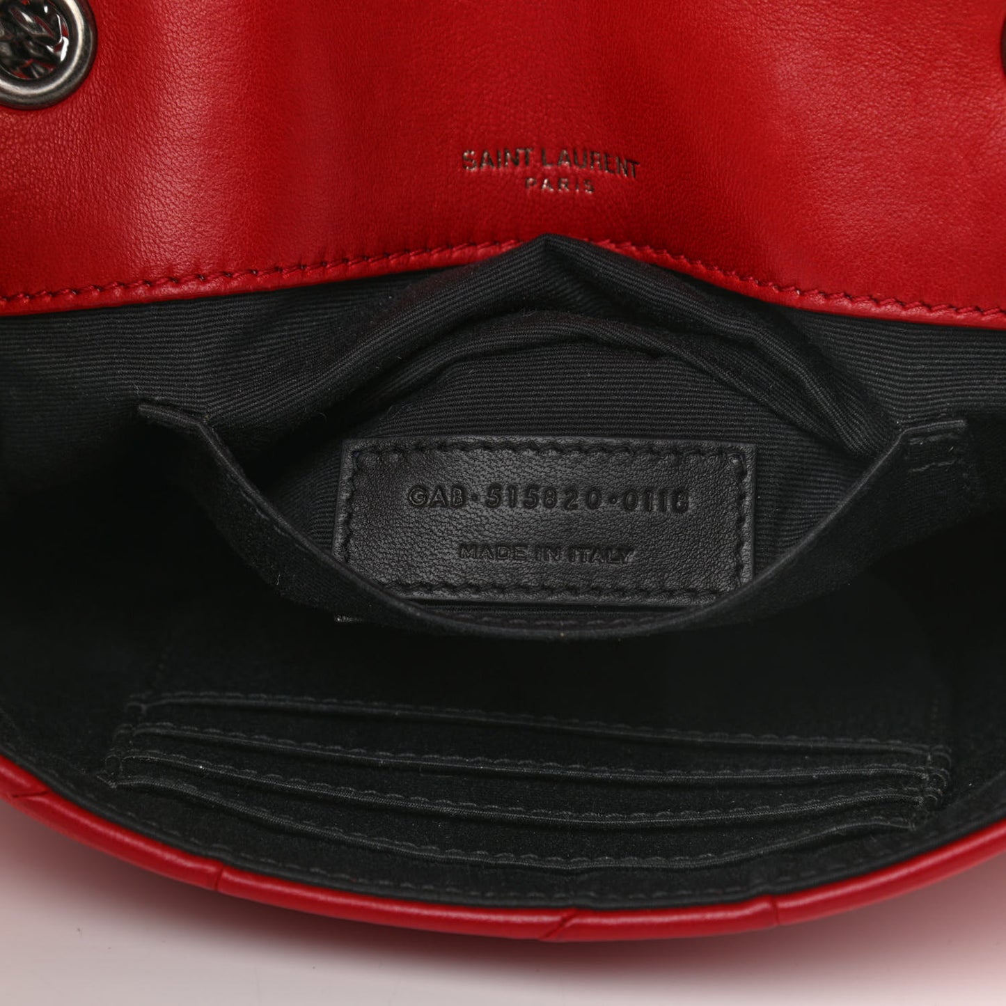 Lambskin Patchwork Monogram Small Jamie Red