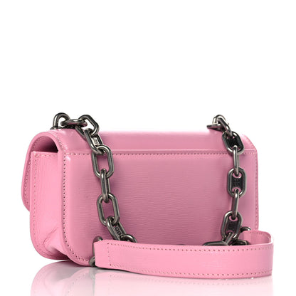 Balenciaga Calfskin Stripe Embossed Gossip Chain Bag XS Candy Pink 2 of 7