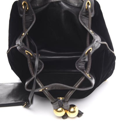 Chanel Velvet Drawstring Backpack Black 5 of 13
