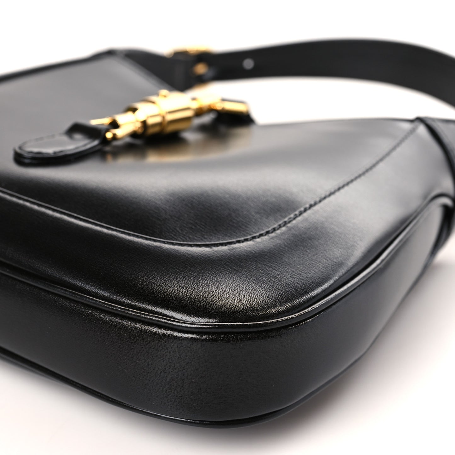 Boarded Dyana Lux Calfskin Small Jackie 1961 Hobo Black