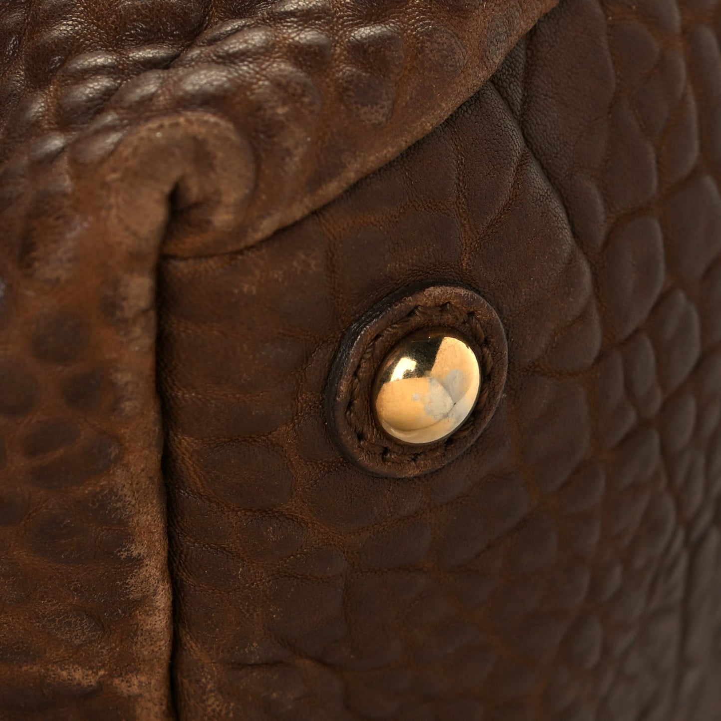 Pebbled Lambskin Medium Easy Sac Brown