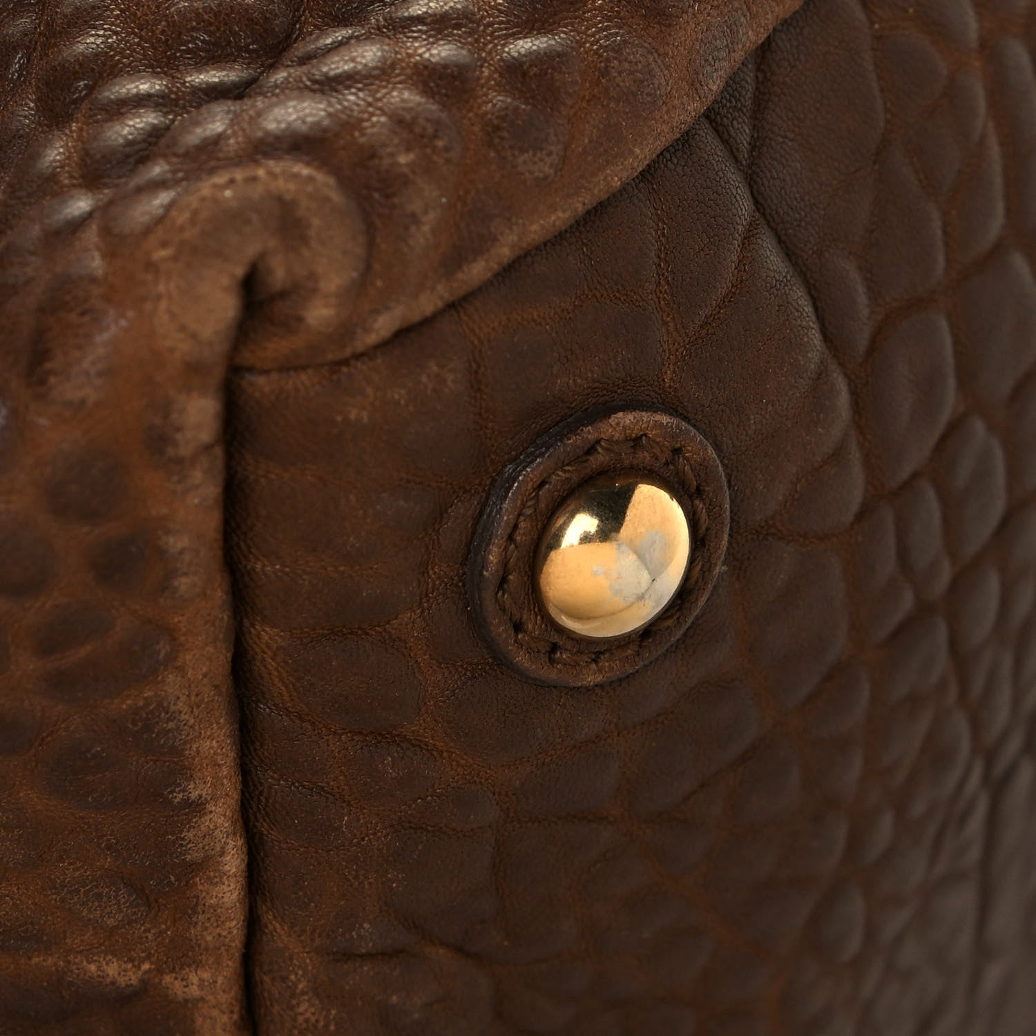 Saint Laurent Pebbled Lambskin Medium Easy Sac Brown 8 of 15