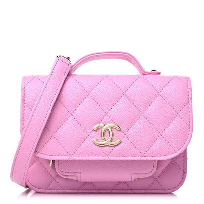 Chanel Caviar Quilted Business Affinity Clutch With Chain Flap Lilac 1 of 10