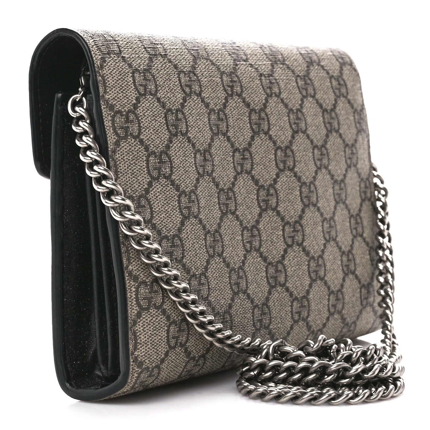 Gucci GG Supreme Monogram Mini Dionysus Chain Wallet Beige Black 3 of 10